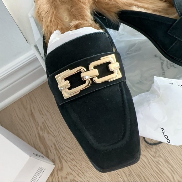 Aldo pageruener in black leather nubuck size 7.5 38 - Picture 3 of 9